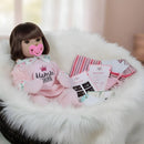 Boneca Bebê Reborn Mamãe Reborn Princesa 45cm Vinil Acessórios