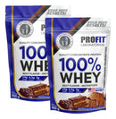 100% Whey - Concentrado Refil 900g -profit Sabor Chocolate