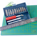 Kit Estilete Bisturi + Base Corte A4 Lanmax + Régua Aço 30cm