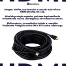 Kit 10 Cabos Hdmi 3m Gold Ultra High Speed 4k 120hz Blindado Full Hd 3d Premium Marqs Home Compatível Com Ps5 Tv Smart Projetor Pc