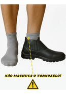Kit 12 Pares Meias Masculina Cano  Preto/Branco Básica 33-38