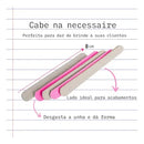 100 Lixas De Unha Mini Descartáveis Manicure Pedicure 8 Cm Rosa Bellas