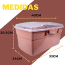 Maleta De Manicure Utensílio Costur Rosa Reforçada E Grande