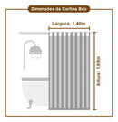 1 Cortina Box Banheiro Pvc Transparente Antimofo Ilhós 1,95