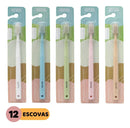 Kit 12 Escovas Dente Ultra Macia Soft Care Capa Pasteis
