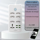 Extensão Tomada Filtro De Linha Com Fusível - Branco 127/220V