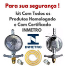 Registro De Gás De Cozinha Regulador Mangueira + Abraçadeira