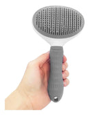 Eba Pet Escova Pelos Pet Automatica Rasqueadeira Magica Gato Cao New Cor Cinza
