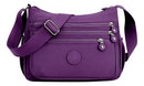 Bolsa Feminina Grande Transversal Impermeável Nylon Co Roxo