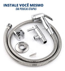 Ducha Higiênica Em Abs Luxo Acionamento 1/4 Volta Cromado Metais e Cia