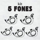 Kit 5 Fone Para Radio Comunicador Ouvido Baofeng 777s Uv5r