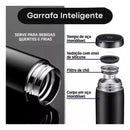 Garrafa Térmica Simake 500ml Inteligente em Aço Inox cor Preta