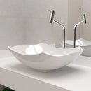 Cuba Pia de Apoio Sobrepor Abaulada 45x31 Branca Banheiro Lavabo Beltempo BT-3003