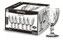 Jogo De Taças Diamond Cristal Vidro Taça De Vinho 340 Ml 6 Peças Home Utilidades