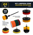 Kit 14 Escovas Rotativa Giratoria Limpeza Encaixa Uso Furadeira Parafusadeira CW200 OZ