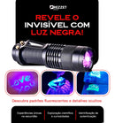 Lanterna LED UV UltraVioleta Commlite Profissional Detecta Nota Dinheiro Falso e Escorpião Luz Forte Ideal Para Segurança Identificação Documentos Cédulas Marcas Ocultas Inspeção Doméstica