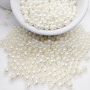 Miçanga Pérola Abs Creme 6mm Com Furo Bijus Aprox 920 Pç Diâmetro 6 mm Realizzi