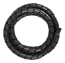 Mz Plastic 3/4 - 5 Metros cor preto organizador de fios cabos espiral
