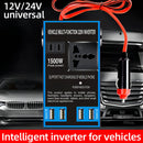 Inversor Energia 1500w Carro Caminhão Tomada 12-24v A 220v inversor reliable Conversão de 12V/24V para 220V