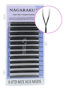 Cílios Y Ponta Tripla Nagaraku Bras 0.07 / D / MIX (8 - 14mm)