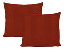 Kit 2 Capas De Almofada Decorativa Tricô 45x45 S Terracota