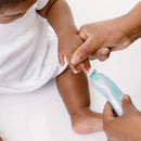 Aparador De Unha Lixa Eletrica Infantil Bebê Estojo Luz Buba Cor Azul