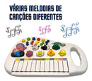Piano Infantil Teclado Musical Para Criança Som Animais Bebê Cor Branco