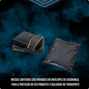 Carteira Couro Legítimo Masculina Fechamento Zíper Grande Porta Documentos Moedas Cartão Cédulas Lisa Preto