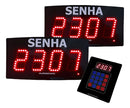 Conjunto 2 Painéis Senha Digital Multeletronic Com Teclado