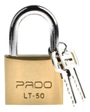Cadeado De Latão Pado Lt 50mm 2 Chaves Não Enferruja Cor Dourado
