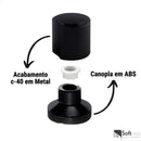 Acabamento Para Registro 3/4 C40 Preto Fosco Black