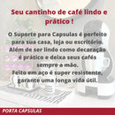 Suporte Porta 40 Cápsulas Café 3 Corações Premium Preto