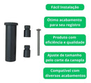 Prolongador de Registro Deca Ou Similar cor preto com 20mm Acabamento Fosco Cor Preto