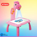 Mesa Projetora Lousa Mágica Infantil Mesa Mágica P Desenhar Cor Rosa