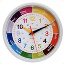 Relógio De Parede Educativo Didático Infantil E Aprendi Branco