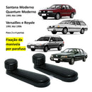 Par Manivelas Vidro Saveiro Gol Quadrado Bola G2 Preta Metal Preta