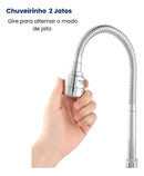 Metais e Cia Gourmet Pia Tubo Flexível de 1/4 volta em ABS cromada