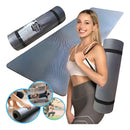 Colchonete Tapete Yoga Ginástica Pilates Cinza 1,80m x 53cm x 10mm RDJ