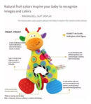 Chocalho Mordedor De Bebê Girafa Girafinha Hipoalergênico Cor Amarelo