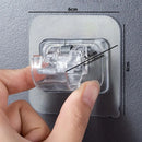 04x Suporte Varão Haste Cortina Adesivo Dupla Face Até 5kg Cor Transparente