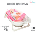 Rede De Proteção Para Banheira Segurança Do Bebê Ajustável - Toki Baby Rosa
