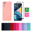 Case Capinha Aveludado Para Motorola Moto G22 + Rosa areia