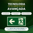 Kit 4 Placas Fotoluminescentes Saida A Esquerda S2