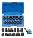 Kit 13 Peças Extração De Parafuso E Porca De Impacto Extrato