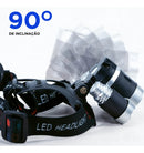 Lanterna De Cabeça Recarregável Profissional Com 3 Leds Forte Fluoreled