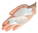 Par Corretor Protetor Dedão Joanete Silicone Halux Pés Cor Branco Tamanho 7CM