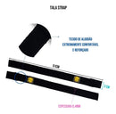Strap Luva P/ Musculação Academia Punho Algodão Puxada Cross Cor Preto