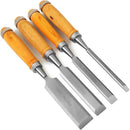 Kit Jogo Formão Profissional Entalhar Esculpir Madeira 4 Pçs