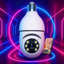 Câmera de Segurança Lâmpada Panorâmica Com Sensor De Movimento 355° Cor Branco Infravermelho Noturno