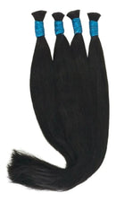 Cabelo humano natural liso 75 cm 100 gramas cor castanho